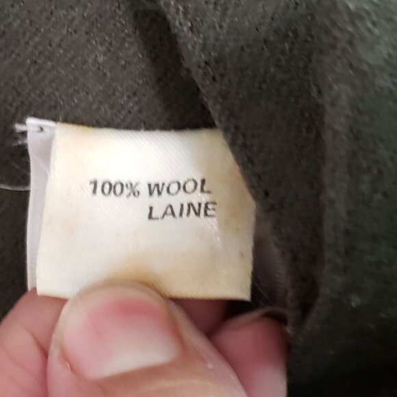 Donatio Martis Italy Mens High-Waisted Pleated Wool Trousers Olive Green 40 - Picture 15 of 16